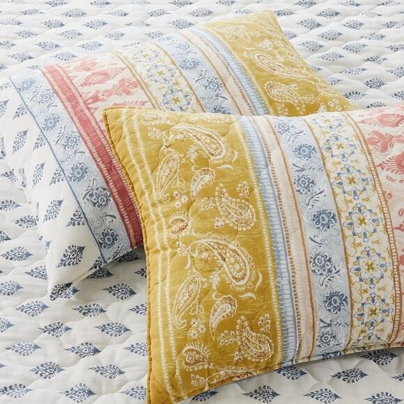 Levtex Tamiya Moroccan Inspired 3 Pc Quilt Set Blue King/California King - Picture 2 of 3